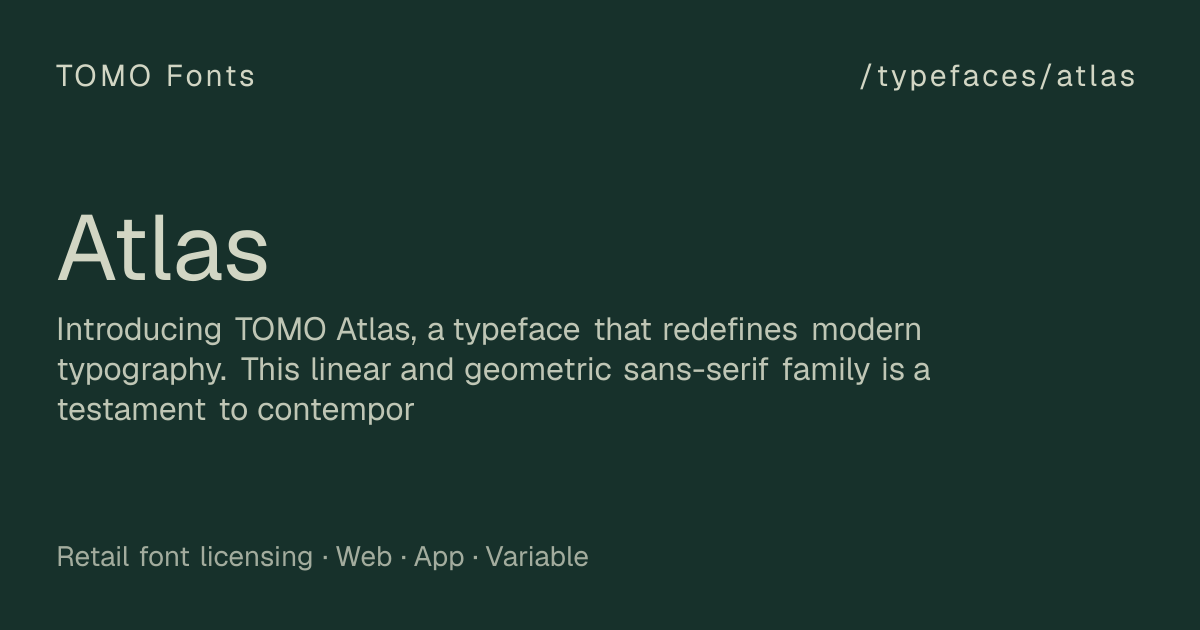 Atlas — TOMO Fonts
